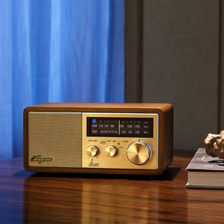 SANGEAN Bruce Home Small Retro Log Bluetooth Speaker Gold